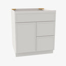 PW-S3021DR-34-1/2 Single Door Cabinets 30 Inch Combo Vanity with Right Drawer | Petit White - image 2