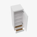 TW-W2D1860 Single Door Cabinets 18 Inch Wall Cabinet With 2 Built-In Drawers | Uptown White - image 4