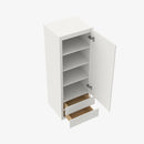 AZ-W2D1854 Single Door Cabinets 18 Inch Wall Cabinet With 2 Built-In Drawers | Forevermark Champagne Maple Shaker - image 1