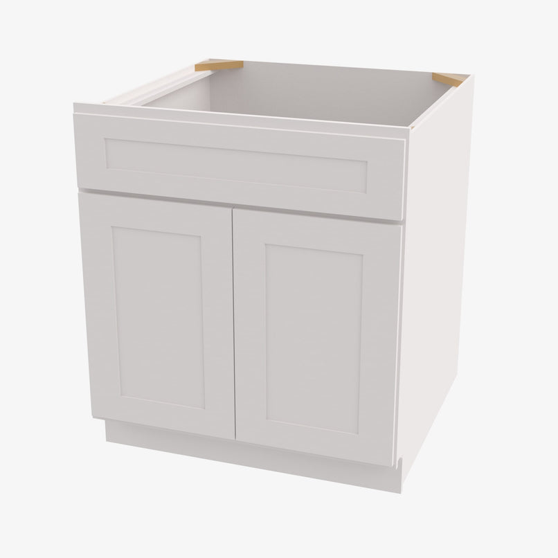 AW-SB27B Double Door 27 Inch Sink Base Cabinet | Ice White Shaker - image 2