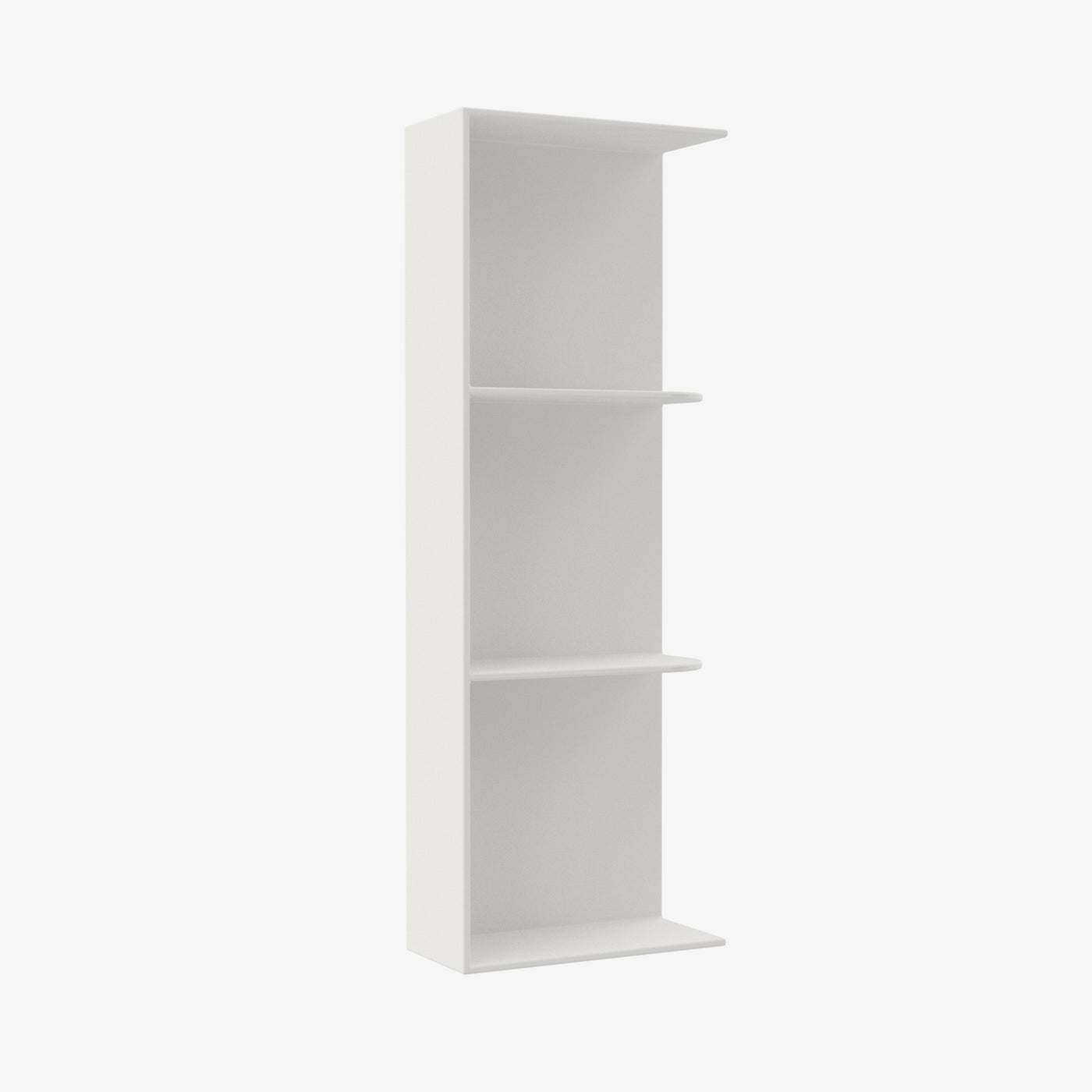 AZ-WES536 Wall End Shelf with Open Shelves | TSG Forevermark Champagne Maple Shaker