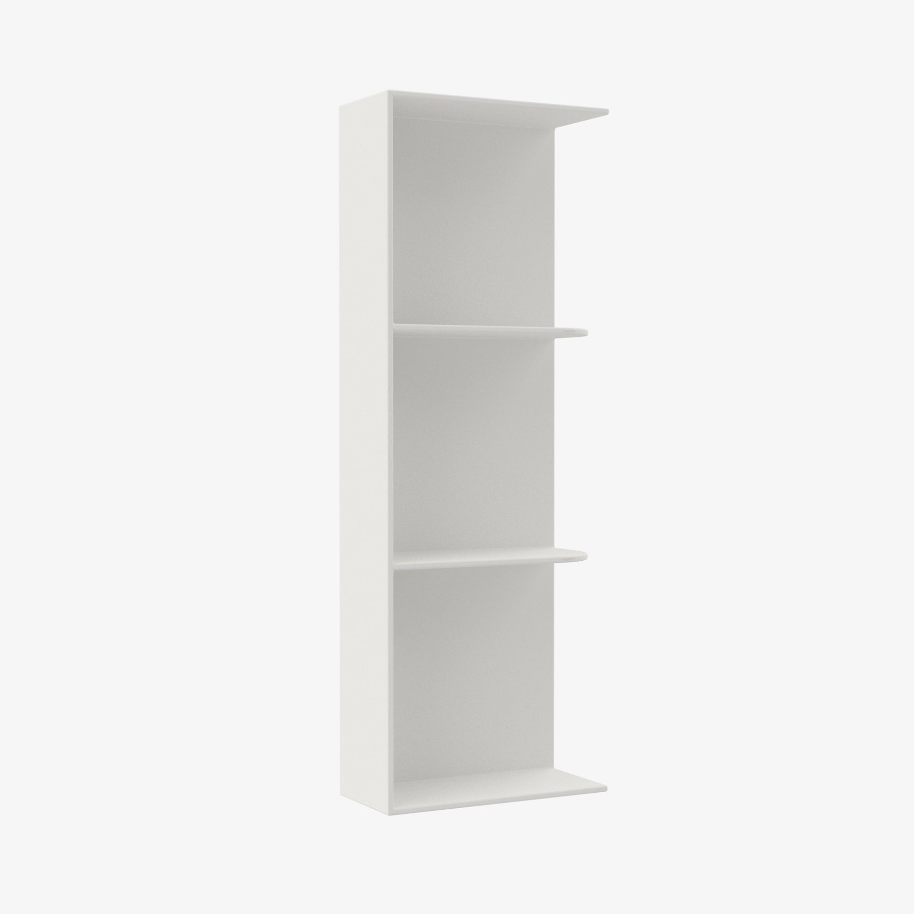 AZ-WES536 Wall End Shelf with Open Shelves | TSG Forevermark Champagne Maple Shaker - image 1