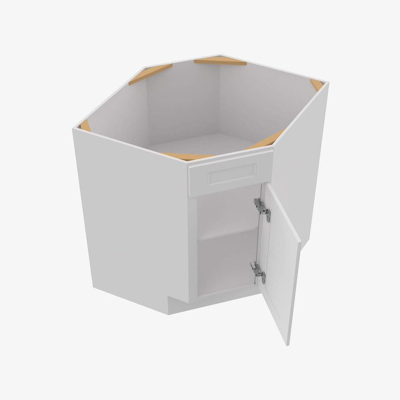 TW-BDCF36 Single Door Cabinets 36 Inch Base Diagonal Corner Sink & Cabinets Cabinet | Uptown White - image 3