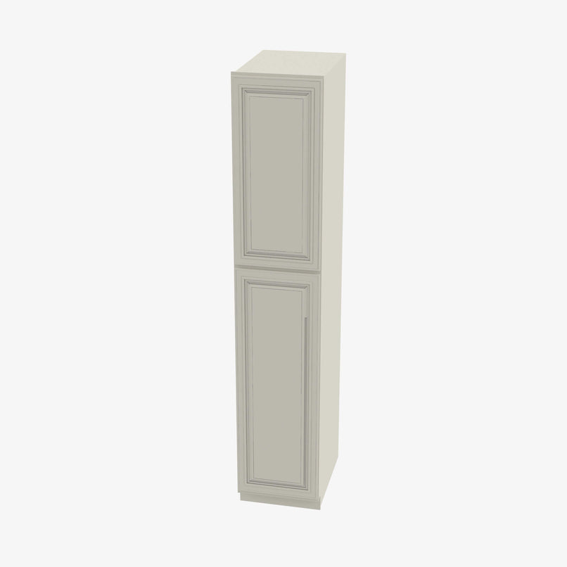 SL-WP1590 Double Door 15 Inch Tall Wall Pantry Cabinet | Signature Pearl - image 2