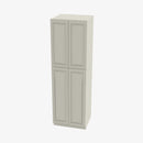 SL-WP2484B Four Door 24 Inch Tall Wall Pantry Cabinet with Butt Doors | Signature Pearl - image 2