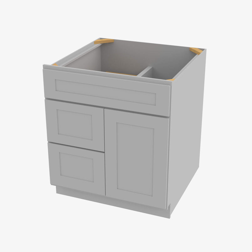 AB-S3021DL-34-1/2 Single Door Cabinets 30 Inch Combo Vanity with Left Drawer | Lait Grey Shaker - image 2