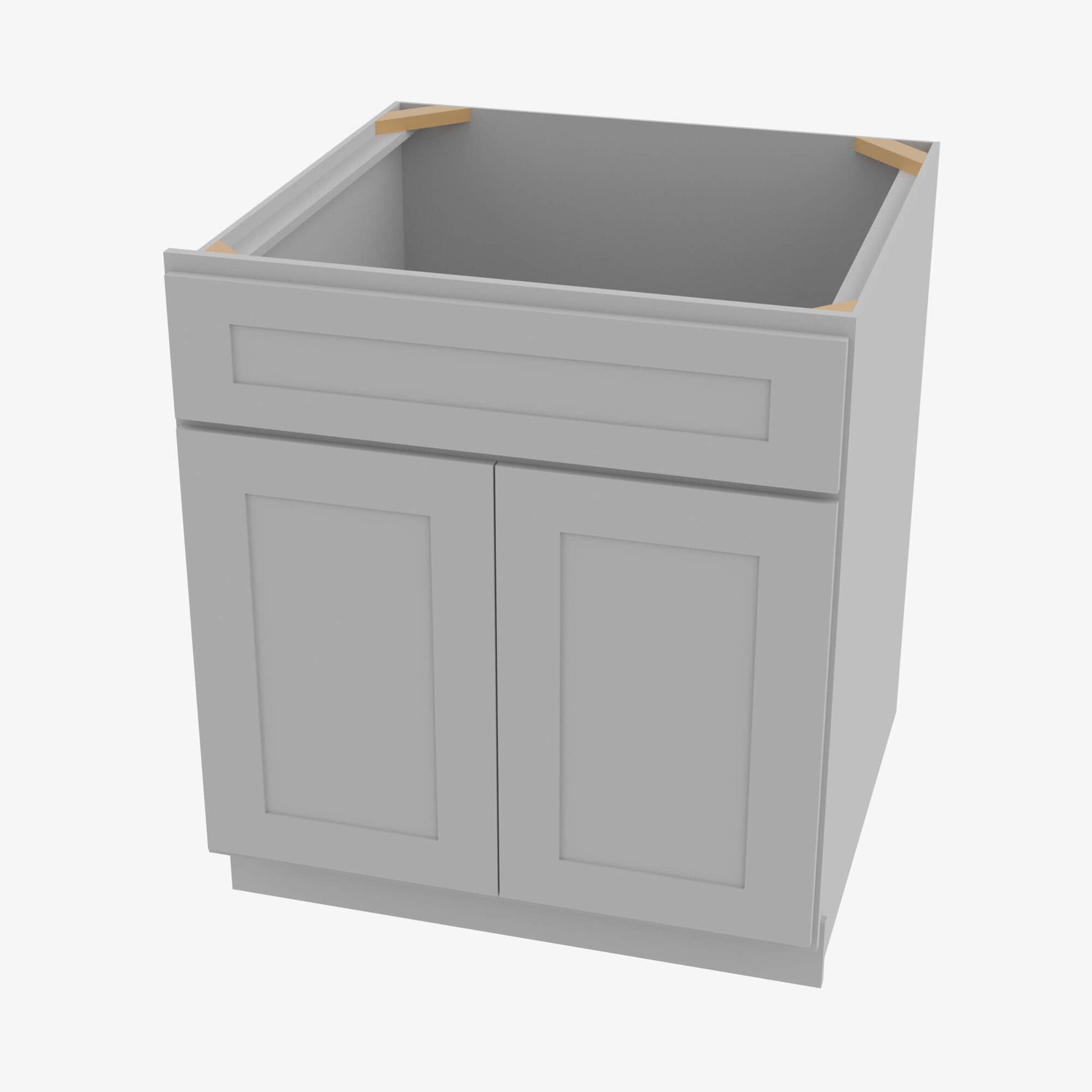 AB-S3021B-34-1/2 Double Door 30 Inch Sink Base Vanity with Drawers | Lait Grey Shaker - image 2