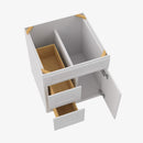 TW-S3621BDL-34-1/2 Double Door 36 Inch Sink Base Combo Vanity with Left Drawer | Uptown White - image 4