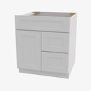 TW-S3621BDR-34-1/2 Double Door 36 Inch Sink Base Combo Vanity with Right Drawer | Uptown White - image 2