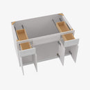 TW-S4821B12D-34-1/2 Double Door 48 Inch Sink Base Combo Vanity with Drawers | Uptown White - image 3