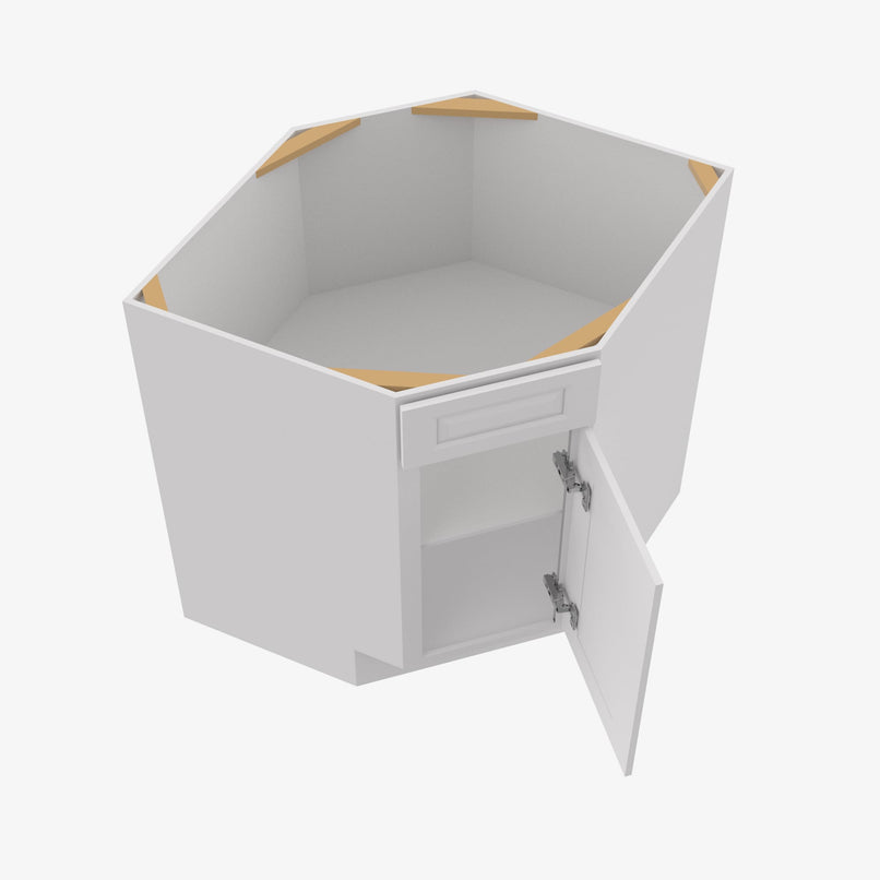 GW-BDCF36 Single Door Cabinets 36 Inch Base Diagonal Corner Sink & Cabinets Cabinet | Gramercy White - image 4