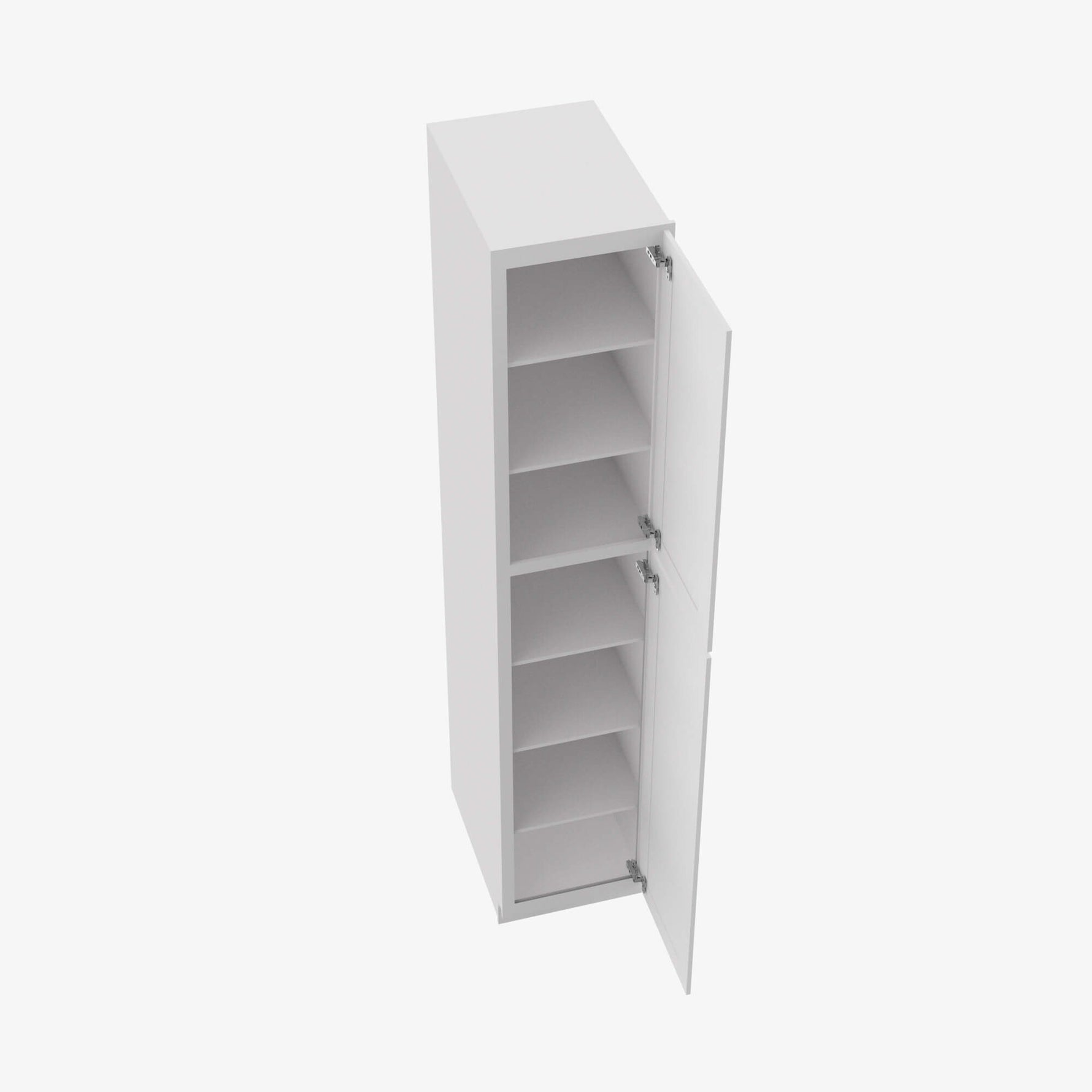 GW-WP1596 Double Door 15 Inch Tall Wall Pantry Cabinet | Gramercy White - image 4