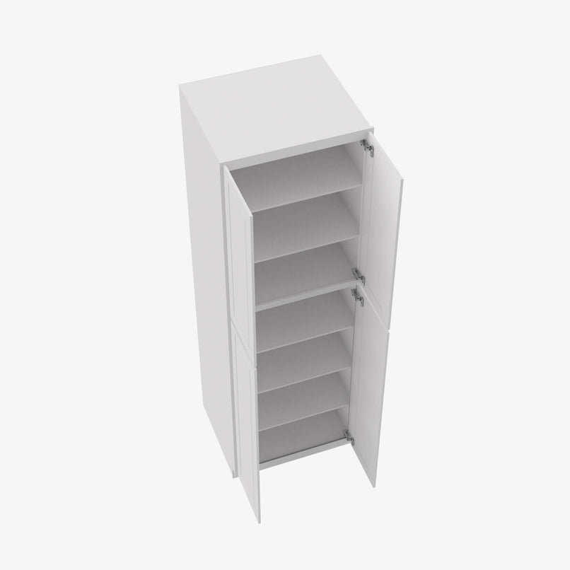 GW-WP2484B Four Door 24 Inch Tall Wall Pantry Cabinet with Butt Doors | Gramercy White - image 4