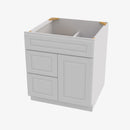 GW-S3021DL-34-1/2 Single Door Cabinets 30 Inch Combo Vanity with Left Drawer | Gramercy White - image 2