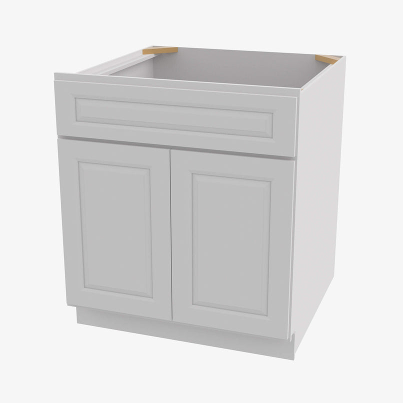 GW-S3021B-34-1/2 Double Door 30 Inch Sink Base Vanity with Drawers | Gramercy White - image 2