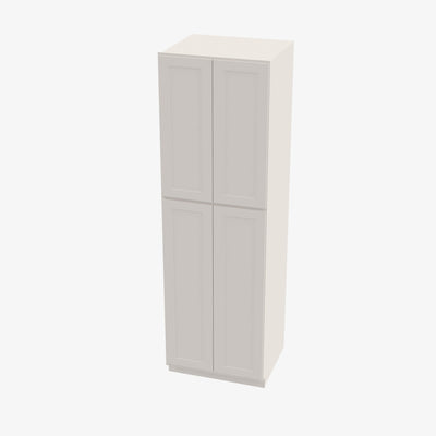 TQ-WP2484B Four Door 24 Inch Tall Wall Pantry Cabinet with Butt Doors | Townplace Crema - image 1