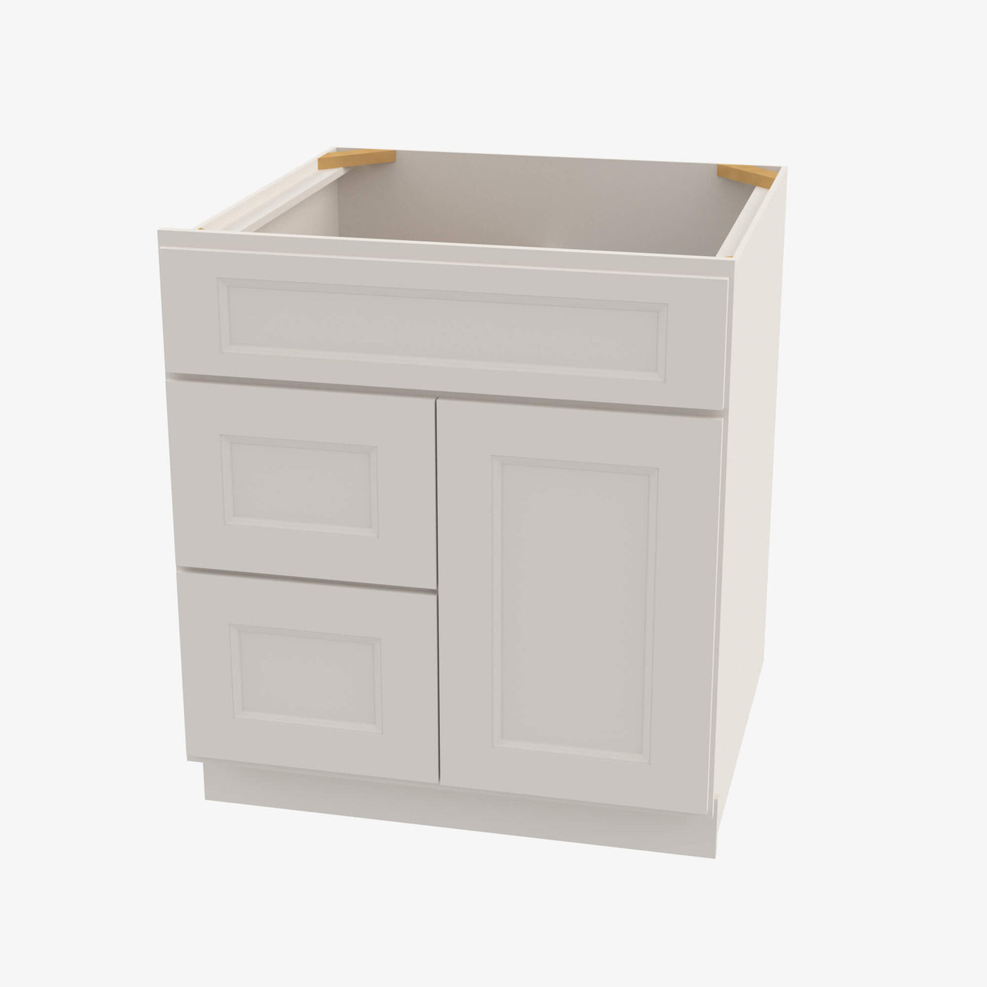 TQ-S3021DL-34-1/2 Single Door Cabinets 30 Inch Combo Vanity with Left Drawer | Townplace Crema