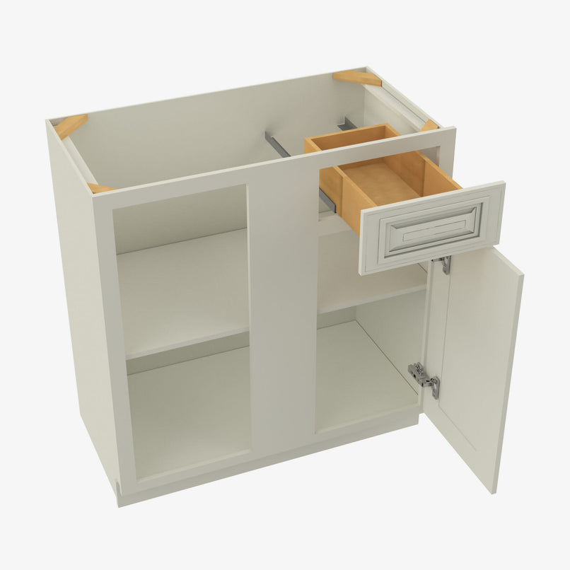 SL-BBLC45/48-42W Double Door 42 Inch Base Blind Corner Cabinets Cabinet | Signature Pearl - image 4