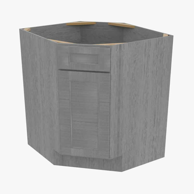 TG-BDCF36 Single Door Cabinets 36 Inch Base Diagonal Corner Sink & Cabinets Cabinet | Midtown Grey - image 1
