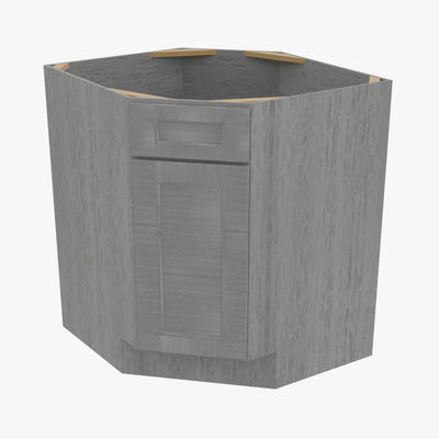 TG-BDCF36 Single Door Cabinets 36 Inch Base Diagonal Corner Sink & Cabinets Cabinet | Midtown Grey - image 1