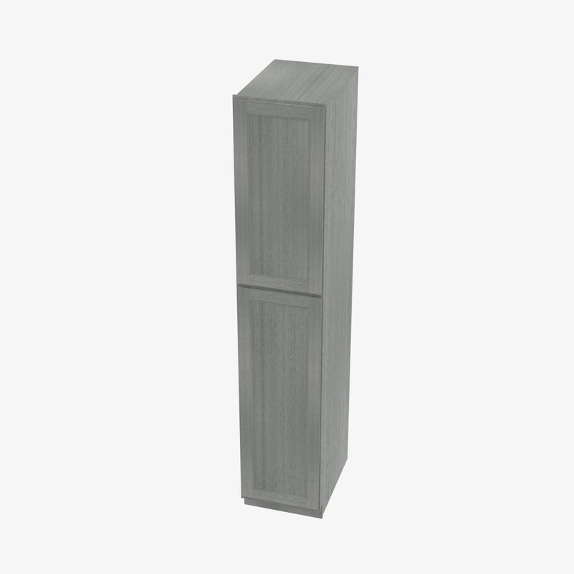 TG-WP1590 Double Door 15 Inch Tall Wall Pantry Cabinet | Midtown Grey - image 1