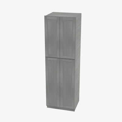 TG-WP2484B Four Door 24 Inch Tall Wall Pantry Cabinet with Butt Doors | Midtown Grey - image 1