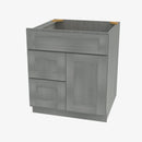 TG-S3021DL-34-1/2 Single Door Cabinets 30 Inch Combo Vanity with Left Drawer | Midtown Grey - image 1