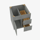 TG-S3621BDR-34-1/2 Double Door 36 Inch Sink Base Combo Vanity with Right Drawer | Midtown Grey - image 1