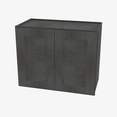AA-W2736B Double Door 27 Inch Wall Cabinet | Blaze Black Shaker - image 1