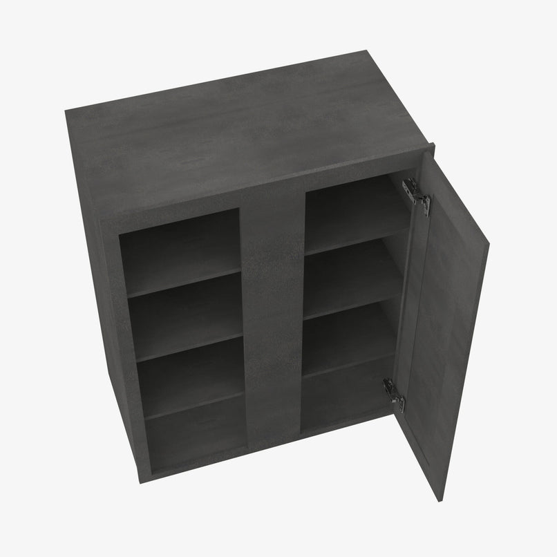 AA-WBLC30/33-3030 Single Door Cabinets 30 Inch Wall Blind Corner Cabinet | Blaze Black Shaker - image 1