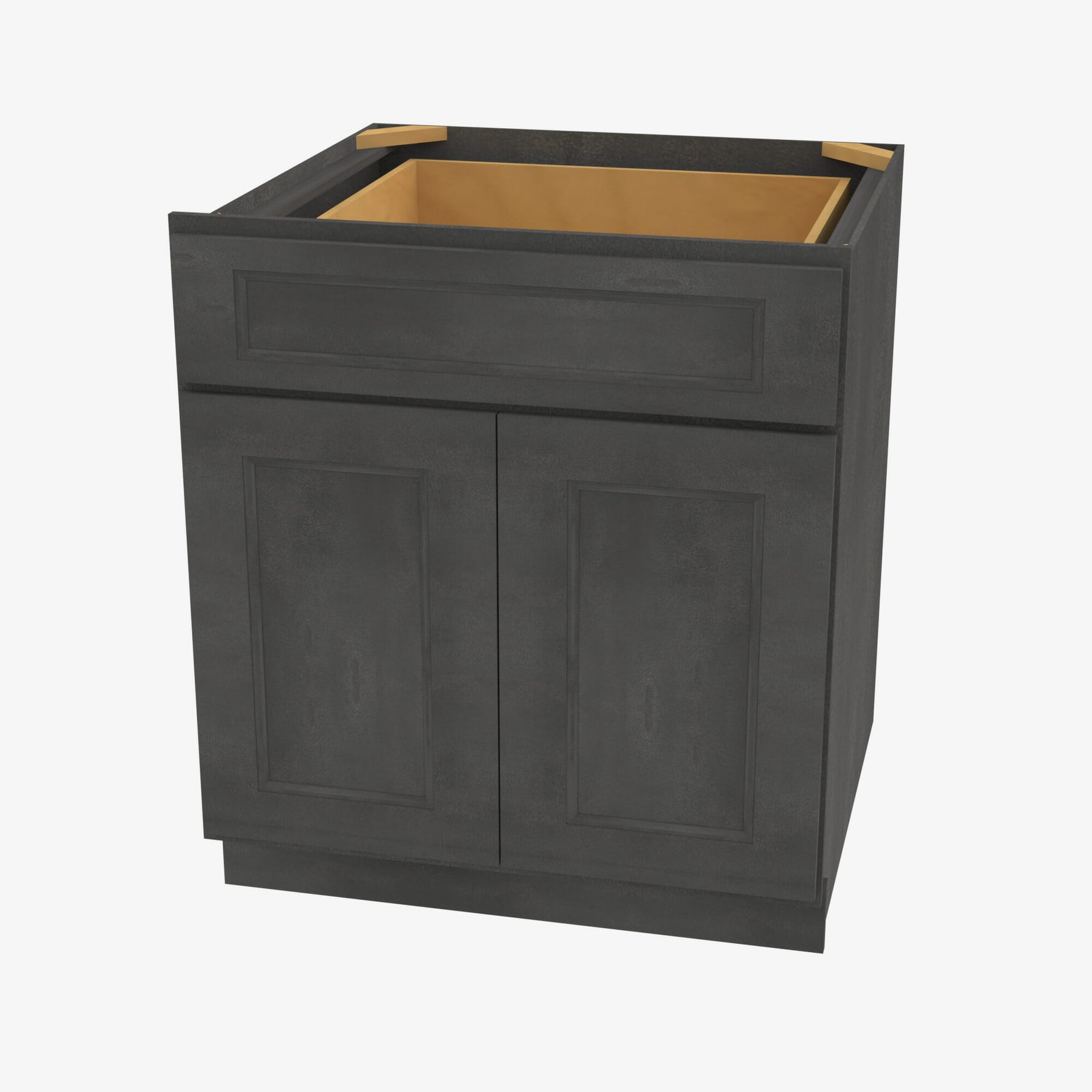 AA-B36B Double Door 36 Inch Base Cabinet | Blaze Black Shaker - image 1
