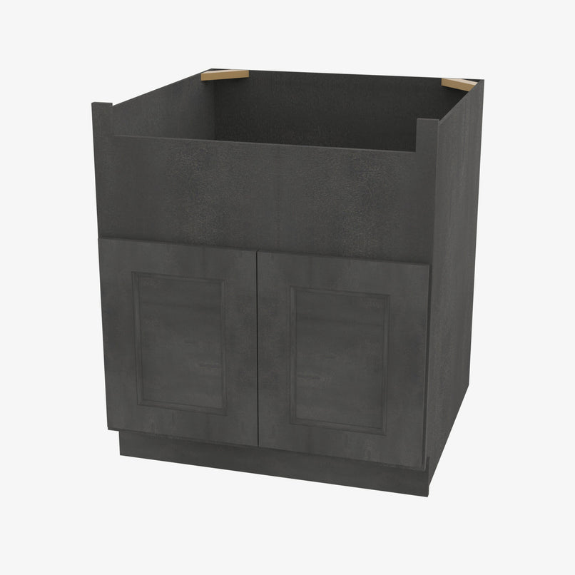AA-FSB30B 30 Inch Farmhouse Sink Base Cabinet | Blaze Black Shaker - image 1