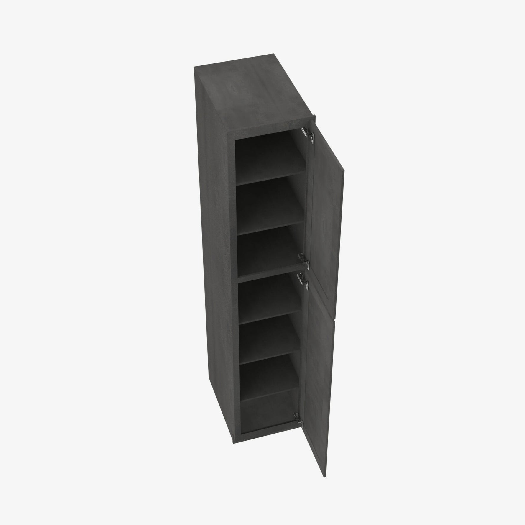 AA-WP1590 Double Door 15 Inch Tall Wall Pantry Cabinet | Blaze Black Shaker - image 1