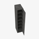 AA-WP1584 Double Door 15 Inch Tall Wall Pantry Cabinet | Blaze Black Shaker - image 1
