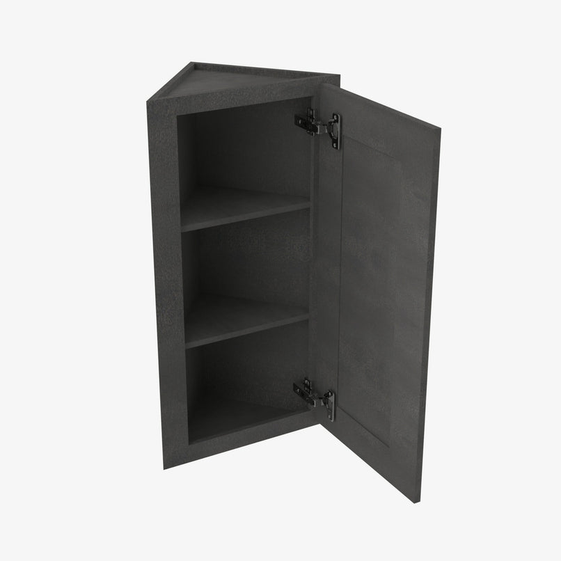 AA-AW36 Single Door Cabinets 36 Inch Wall Angle Corner Cabinet | Blaze Black Shaker - image 1