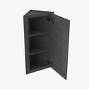 AA-AW30 Single Door Cabinets 30 Inch Wall Angle Corner Cabinet | Blaze Black Shaker - image 1