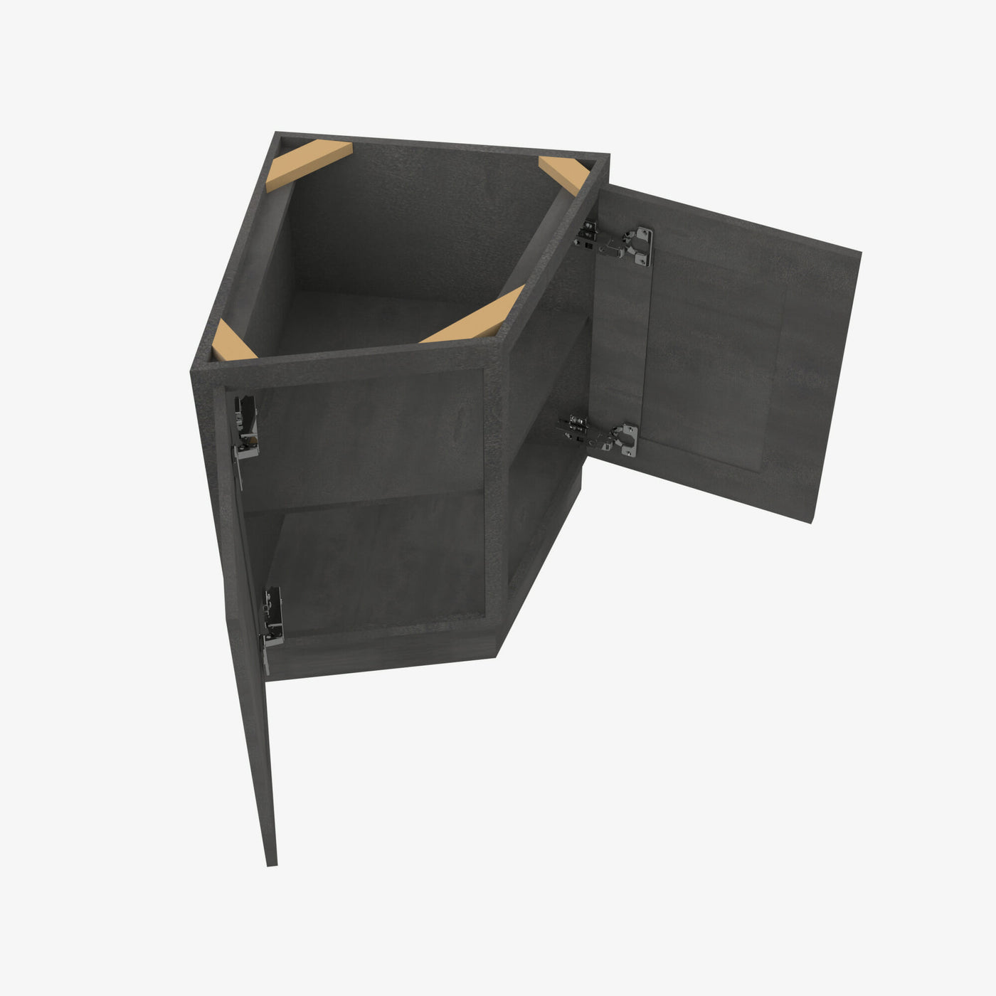 Forevermark AA-AB24 24 Inch Base Angle Base Cabinets Cabinet | Blaze Black Shaker