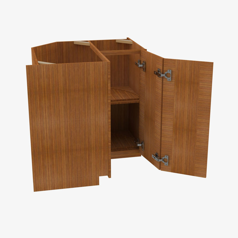 PR-LS3612S EZR3612 Single Door Cabinets 36 Inch Easy EZ Reach Lazy Susan Cabinets Base Corner Cabinet | Petit Brown - image 1