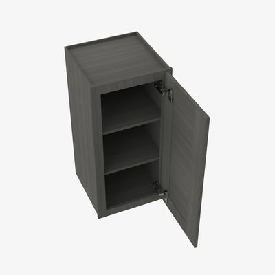 AA-W1512 Single Door Cabinets 15 Inch Wall Cabinet | Blaze Black Shaker - image 1