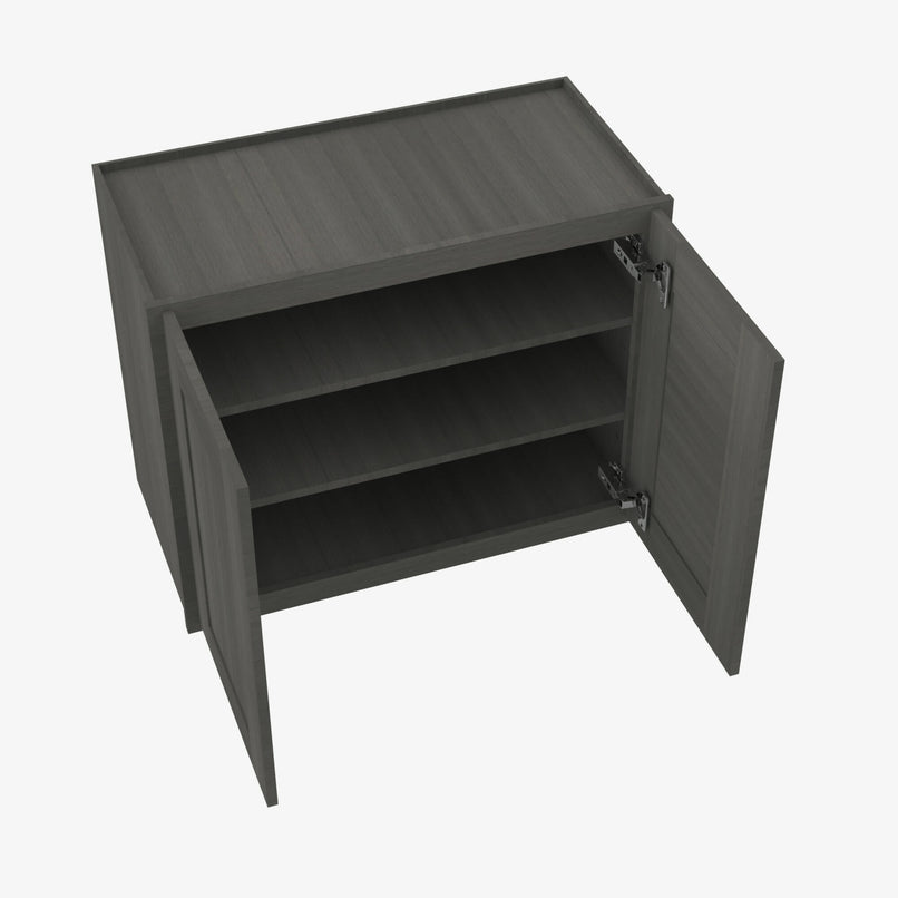 AG-W2730B Double Door 27 Inch Wall Cabinet | Greystone Shaker - image 1