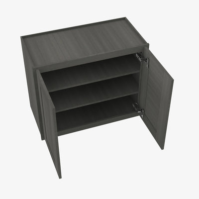 AG-W2742B Double Door 27 Inch Wall Cabinet | Greystone Shaker - image 1