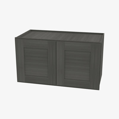AG-W2415B Double Door 24 Inch Wall Cabinet | Greystone Shaker - image 1