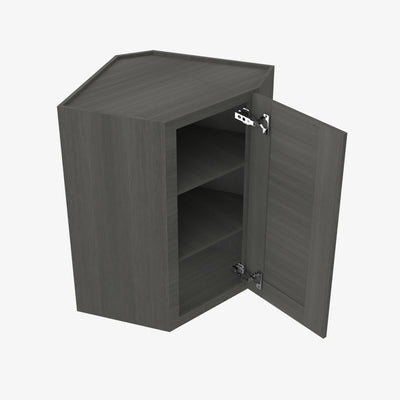 AG-WDC2430 Single Door Cabinets 24 Inch Wall Diagonal Corner Cabinet | Greystone Shaker - image 1
