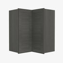 AG-WSQ2442 24 Inch Easy Reach Wall Corner Cabinet | Greystone Shaker - image 1