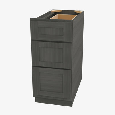AG-DB15 3 15 Inch 3 Drawer Pack Base Cabinet | Greystone Shaker - image 1