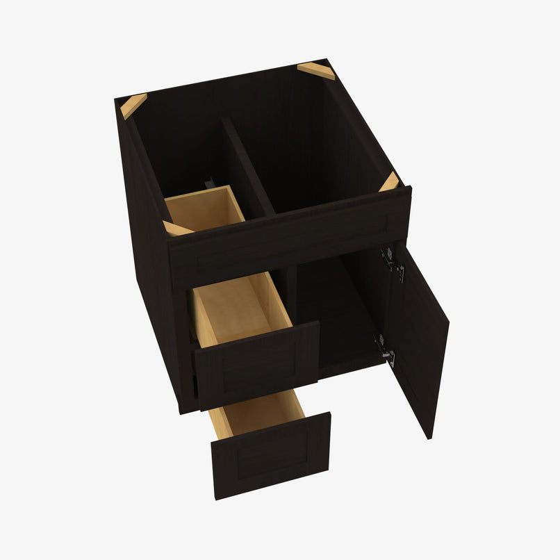 AG-S3021DL-34-1/2 Single Door Cabinets 30 Inch Combo Vanity with Left Drawer | Greystone Shaker - image 1