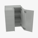 TS-WSQ2442 24 Inch Easy Reach Wall Corner Cabinet | Nova Light Grey Shaker - image 1