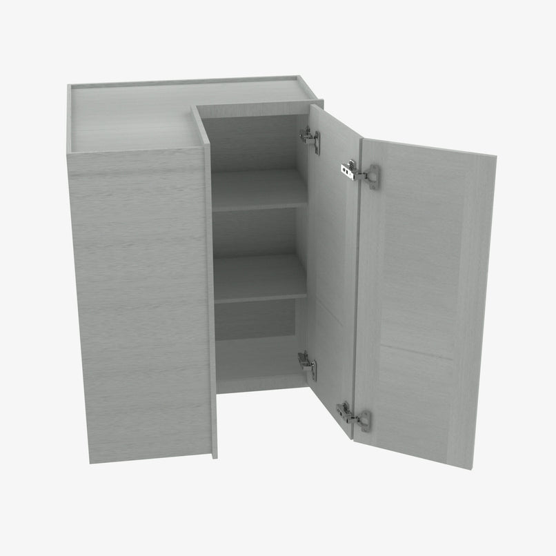 TS-WSQ2442 24 Inch Easy Reach Wall Corner Cabinet | Nova Light Grey Shaker - image 1