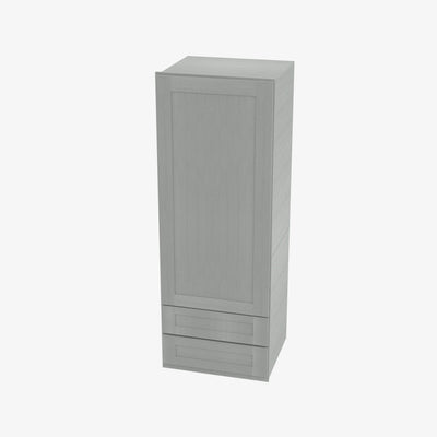 AN-W2D1854 Single Door Cabinets 18 Inch Wall Cabinet With 2 Built-In Drawers | Nova Light Grey Shaker - image 1