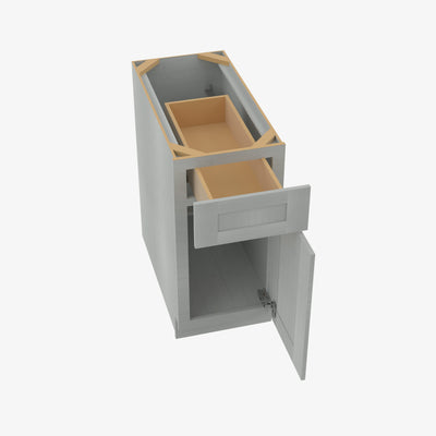 AN-B12 Single Door Cabinets 12 Inch Base Cabinet | Nova Light Grey Shaker - image 1